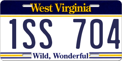 WV license plate 1SS704