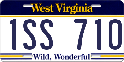 WV license plate 1SS710