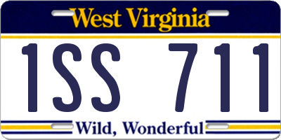 WV license plate 1SS711