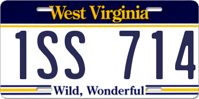 WV license plate 1SS714