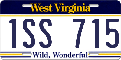 WV license plate 1SS715