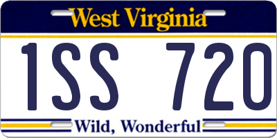 WV license plate 1SS720