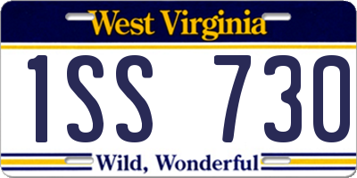 WV license plate 1SS730