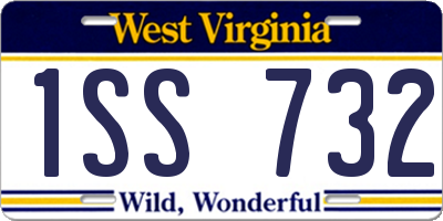 WV license plate 1SS732