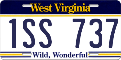 WV license plate 1SS737