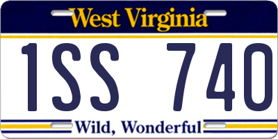 WV license plate 1SS740