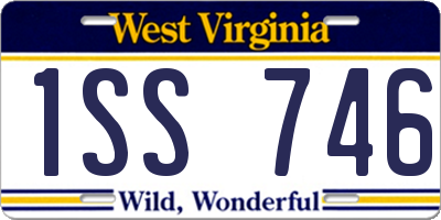 WV license plate 1SS746
