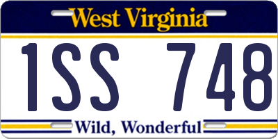 WV license plate 1SS748