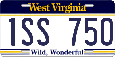 WV license plate 1SS750