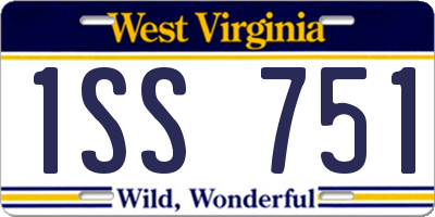 WV license plate 1SS751