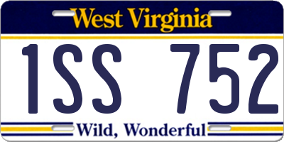 WV license plate 1SS752