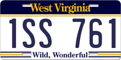 WV license plate 1SS761