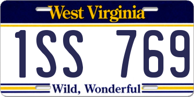 WV license plate 1SS769
