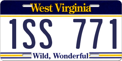WV license plate 1SS771