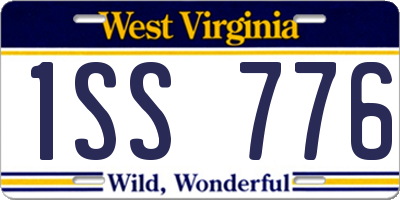 WV license plate 1SS776