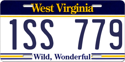 WV license plate 1SS779