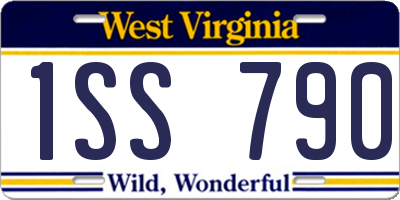 WV license plate 1SS790