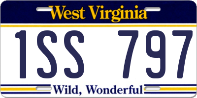 WV license plate 1SS797