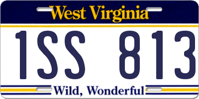 WV license plate 1SS813