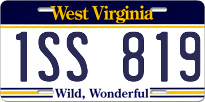 WV license plate 1SS819