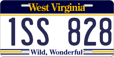 WV license plate 1SS828