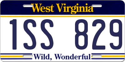 WV license plate 1SS829