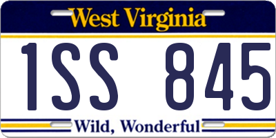 WV license plate 1SS845