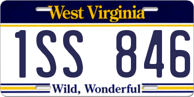 WV license plate 1SS846