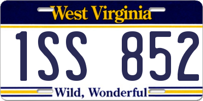 WV license plate 1SS852
