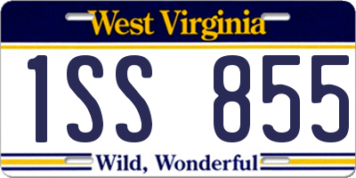 WV license plate 1SS855