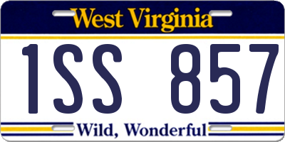 WV license plate 1SS857