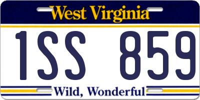 WV license plate 1SS859
