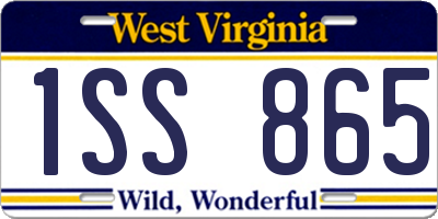 WV license plate 1SS865