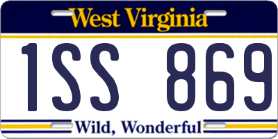 WV license plate 1SS869