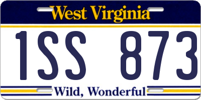 WV license plate 1SS873