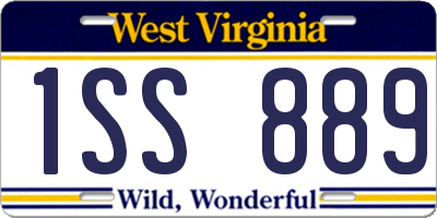 WV license plate 1SS889