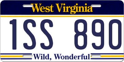 WV license plate 1SS890