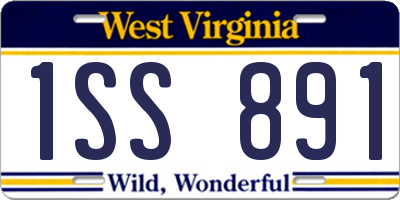 WV license plate 1SS891