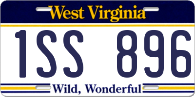 WV license plate 1SS896