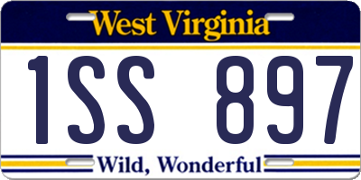 WV license plate 1SS897