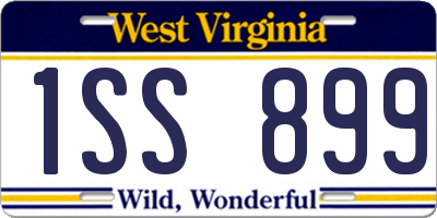 WV license plate 1SS899