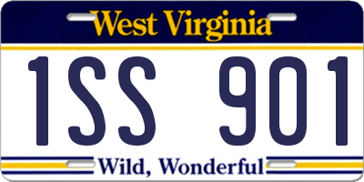 WV license plate 1SS901