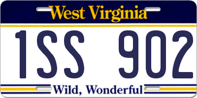 WV license plate 1SS902