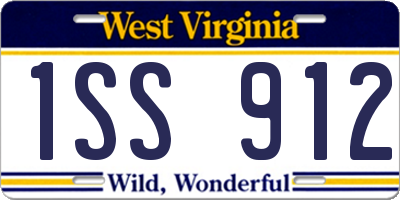 WV license plate 1SS912
