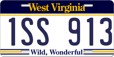 WV license plate 1SS913