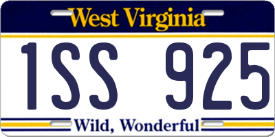 WV license plate 1SS925