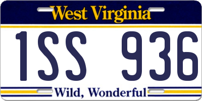 WV license plate 1SS936