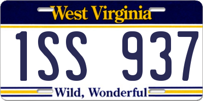 WV license plate 1SS937