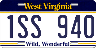 WV license plate 1SS940