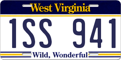 WV license plate 1SS941